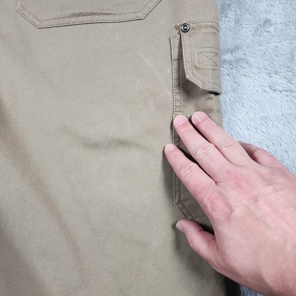 Duluth Trading Flex Fire Hose Jean Men 40x30 (Fits 36x30) Fleece Lined Cargo‎